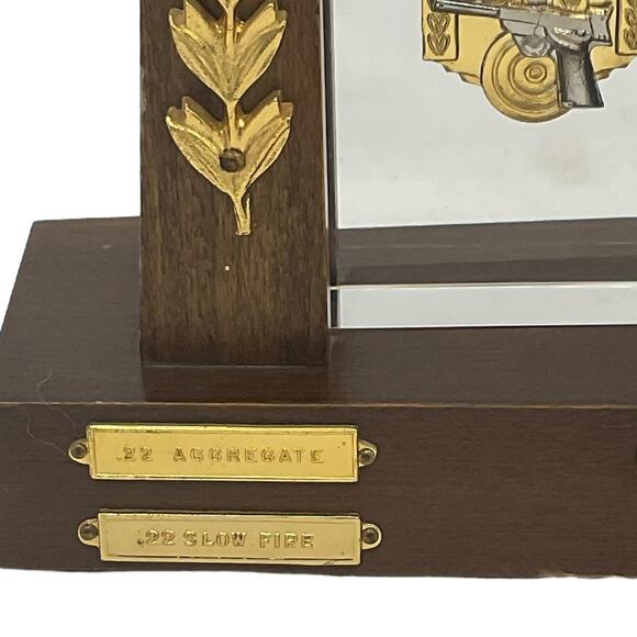 1970 Indiana State Rifle and Pistol Assn Shooting Award Trophy Display - Picture 4 of 14